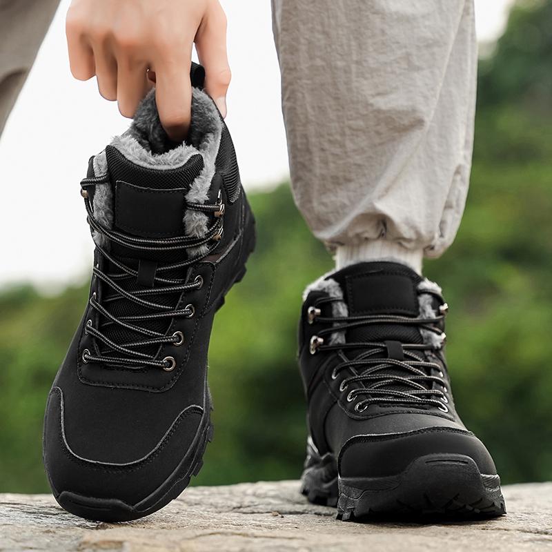 Herren Freizeitschuhe Herren Berg Schnee Stiefel Schnee Stiefel Herren Winterstiefel Warm halten Plüschstiefel Wanderschuhe