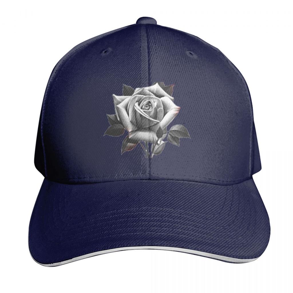 black rose Baseball Cap Hat Luxury Brand party Hat Wild Ball Hat Funny hats Boy Womens