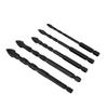5PCS Set Masonry Drill Bits Cemented Carbide 1/4 Inch Hex Shank Professional Concrete Drill Bits Type 1/2