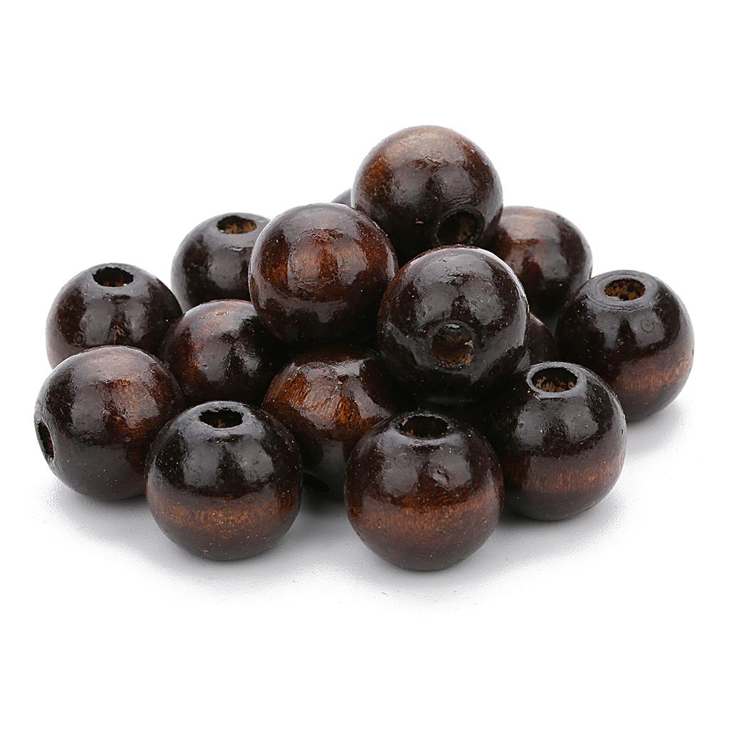 Natural Eco-Friendly Wooden Beads Round Heart Large Hole Loose Spacer Wood Beads For Jewelry Making DIY Charm Bracelets Necklace