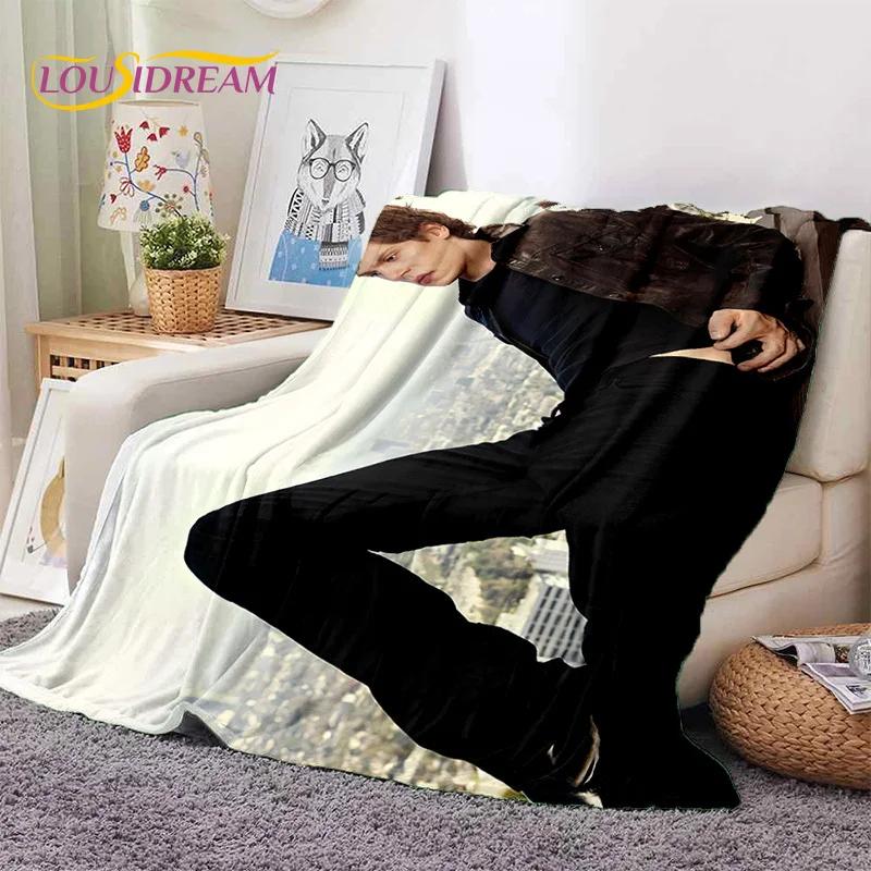 Latest Cute Evan Peters TV Actor Soft Flannel Blankets,Throw Blanket Comfortable Blanket for Picnic Beds Sofa Home Bedroom 013