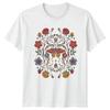 Stylish Butterfly Floral Skull Aesthetic Unisexs TShirt Birthday Gift For Her