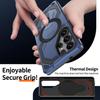For Samsung Galaxy S25 Ultra Magnetic Case Ring Kickstand PC + TPU Hybrid Phone Cover