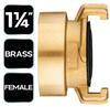 Brass Quick Connector with 1 1/4" Internal Thread