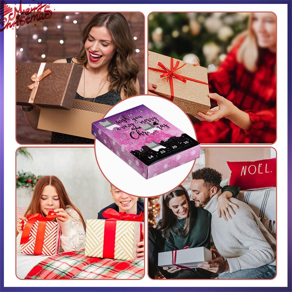2023 Jul 24 dagers adventskalender Naturlig krystallstein Xmas Blindboksgave
