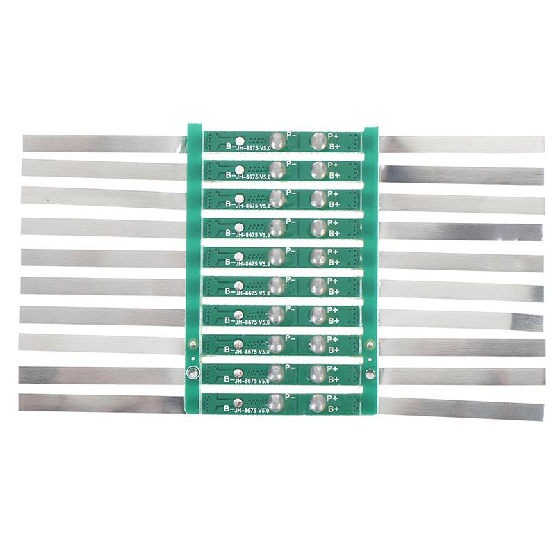 10ks 2A Bms ochranná deska pro 1S 3,7V 18650 Li-Ion Lithium Battery Cell Kit