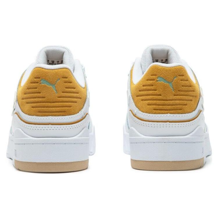 Puma Slipstream Bball Versatile Comfortable Durable Low-Top Sneakers Unisex Sneakers White Yellow 393266-05