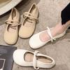 Evening Wind Gentle Shoes Girl 2025 New Fairy Wind with Skirt Mary Jane Single Shoes Flat Bottom Round Head Doudou Shoes