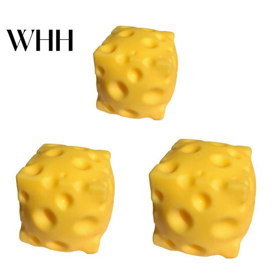 Yellow Cheese Squeeze Toy Stress Relief Cube Fidget Relaxation Stretch Focus Aid Simulated Sensory Soft TPR Ball Anxiety