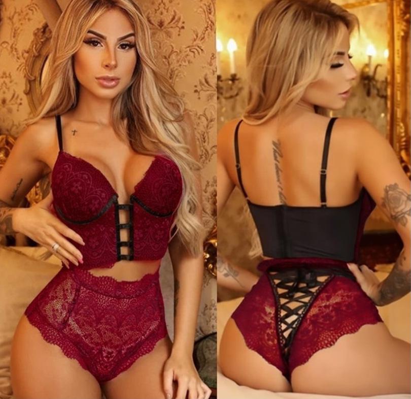 Japanese Lace Push-Up Bra Set with Criss-Cross Straps - Breathable, Sexy, High-End Lingerie for Women with Small Chest.