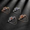 Rhinestone Chinese Dragon Tassel Brooch Zinc Zinc Alloy Men Brooch Unique Suit Collar Pin  Business