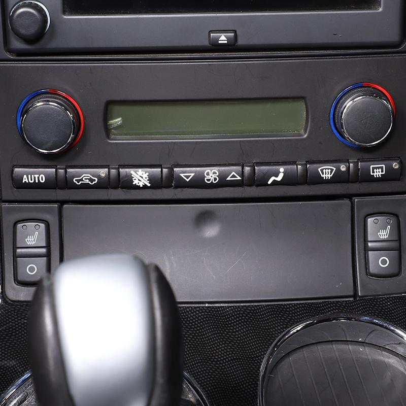 Pro Chevrolet Corvette C6 2005-2013 PVC Černá Oprava panelu klávesnice klimatizace opotřebení a poškození Nálepka s ozdobnou lištou Auto