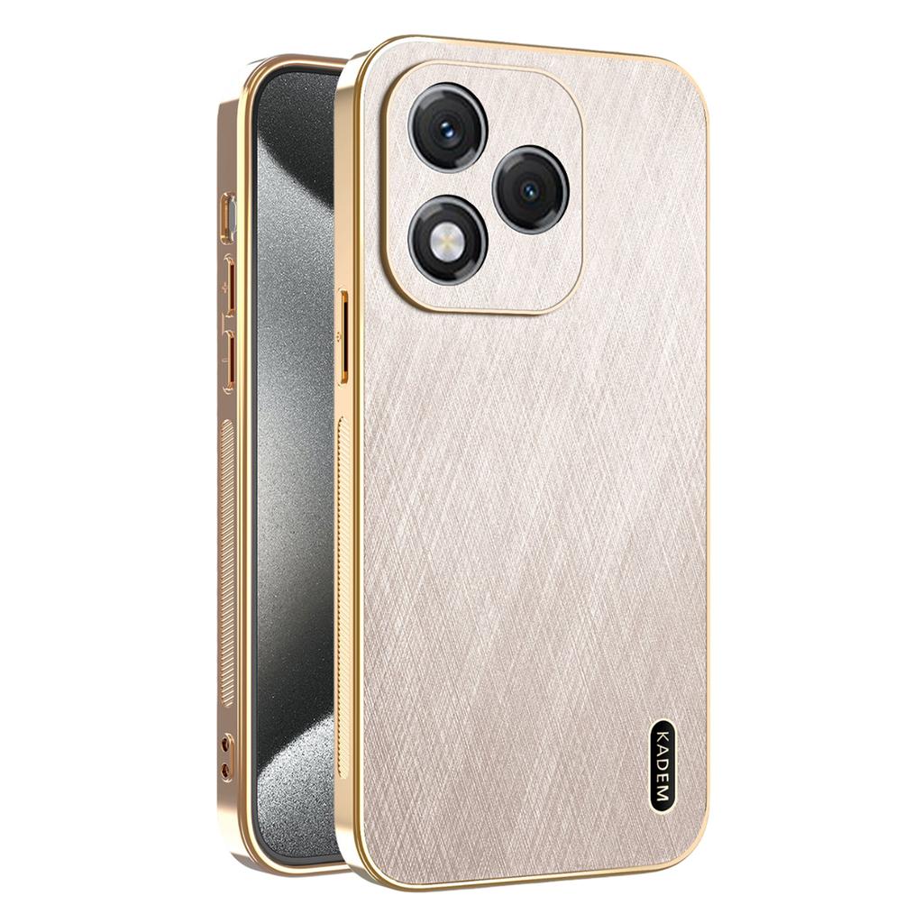 KADEM Pour Honor 400 Lite Coque Galvanoplastie Texture Soie PU+TPU Housse Arrière de Téléphone