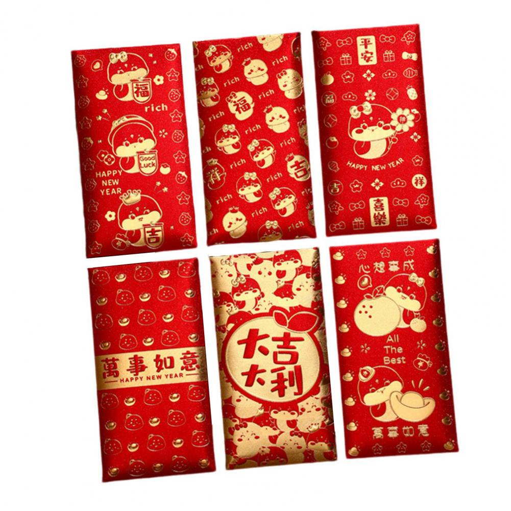 

Year of Snake Envelopes Lucky Money Envelope Set 6pcs Chinese New Year Envelopes 2025 Year of Snake Lucky for Lunar for Gifting