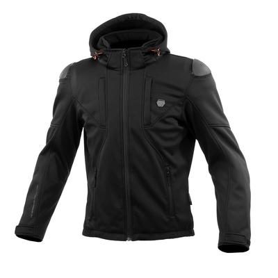 Motocyklová bunda s vysokou ochranou, softshellový systém, parka, černá, 3XL [Komine] JK-623