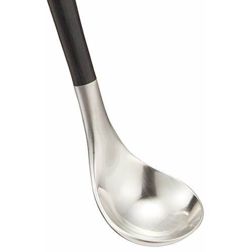 Sori Yanagi's Tsubame-Sanjo Stainless Steel Black-handled Sugar Ladle Features a Simple, Easy-to-use Design and a Matte Finish. It's Dishwasher Safe a