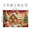2D flat print party banner background, gingerbread man, lollipop and snowflake - Christmas, birthday, wedding