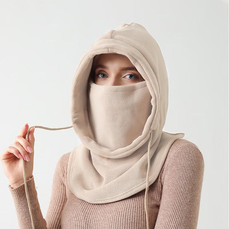 Winter Fleece Hood with Neck Warmer and Face Mask