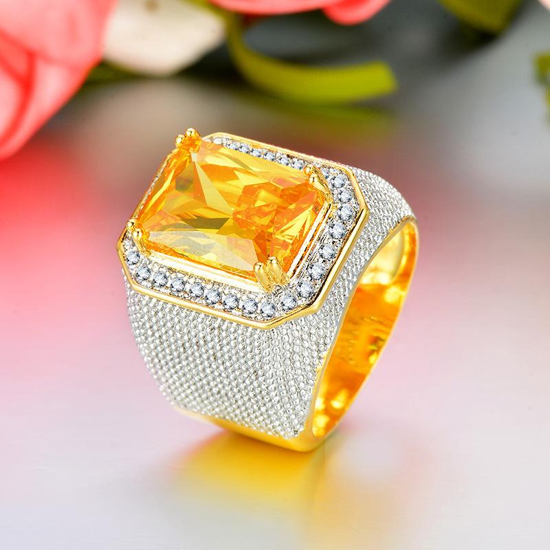 Sace Gems Luksuriøs kobberlegering sirkon bryllup forlovelsesring smykker gave