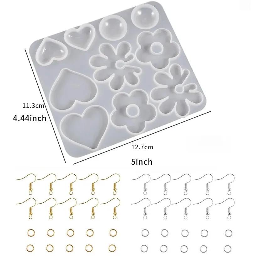 

Набор форм из эпоксидной смолы для изготовления серег, геометрических подвесок, ожерелий, ювелирных изделий, силиконовые формы для рукоделия с крючками, художественные материалы