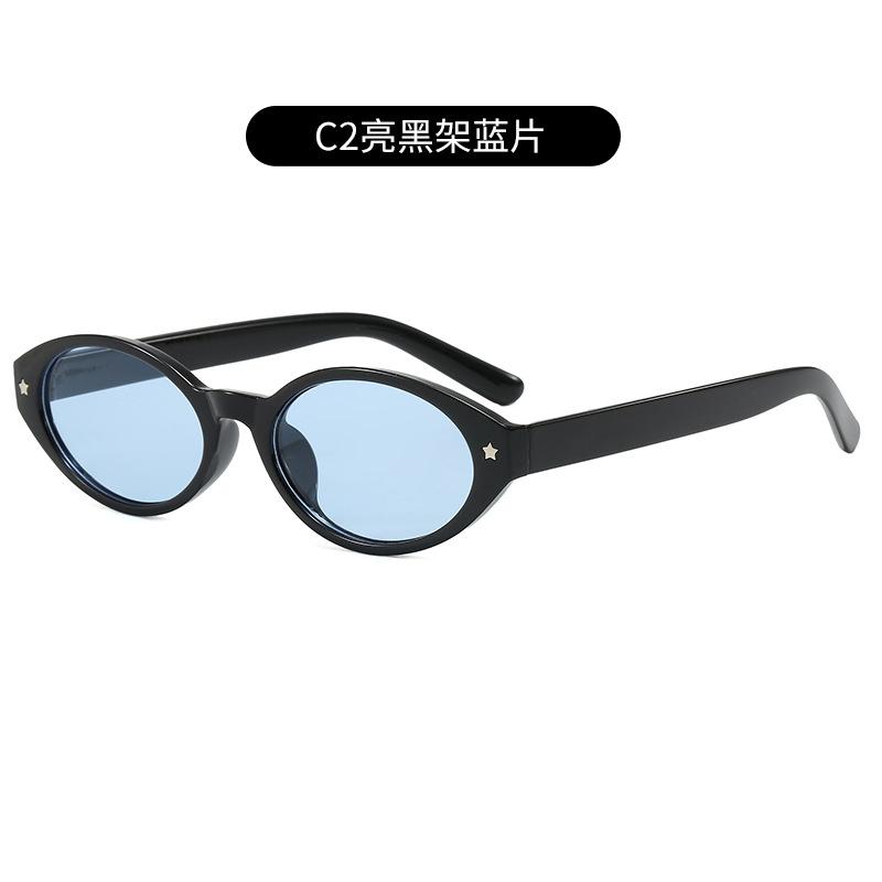 Trendy Small Oval Designer Sunglasses Women Luxury Brand Retro Black Shades Glasses Ladies Goggle UV400 Eyewear