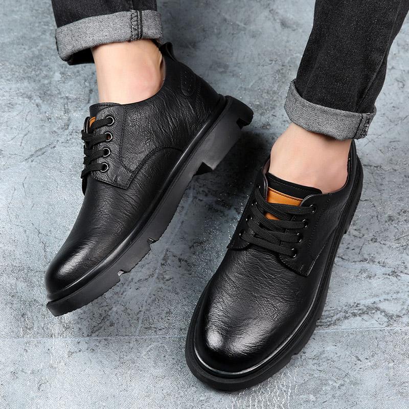 WAERTA 6cm Internal Increased Men Quality Casual Business Genuine Leather Shoes Invisible High Heel Office Formal Elevator Shoes