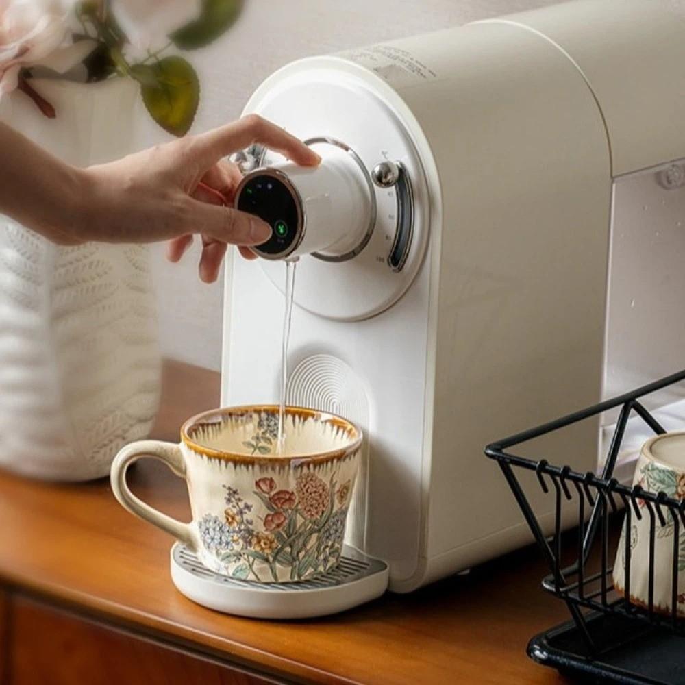 Floral Pattern Antique Style Mug Non-slip Milk Cup Decorative Ceramic Coffee Cup Travel