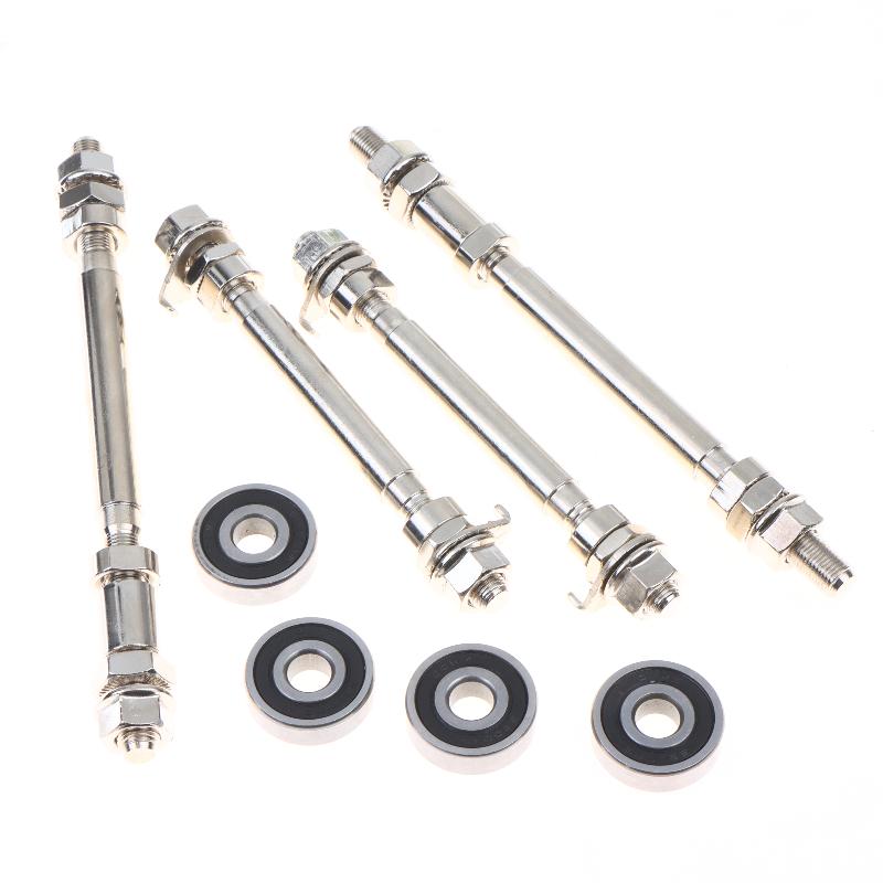 1/2Pcs Solid Axle Hub With Bearings Front And Rear Axles For Mountain Bike Bicycle Axle Core With 6200Rs Bike Parts