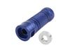 POSH FAITH 906012-01 Motorcycle Supplies, Aluminum Machine Step Bar, Knurled, M8 Through Hole, 2 Pieces, Blue