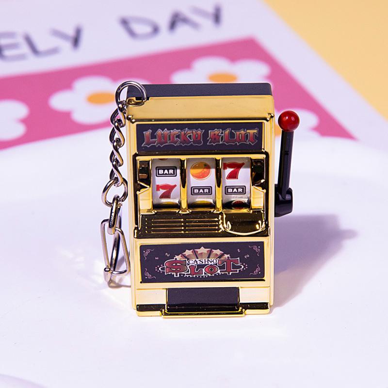 Mini Fruit Slot Machine Keychain: Fun Mixed Bag Pendant for All