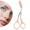 1pcs Eyebrow Trimming Scissors with Built-in Comb - Stainless Steel, Precise Grooming Tool, Creating Perfect Eyebrows
