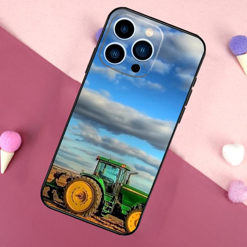 Farm Vehicle Tractor Case For iPhone 15 16 Pro Max 11 12 13 Mini 14 15 Pro Max 15 Plus XR 16e Phone Back Cover