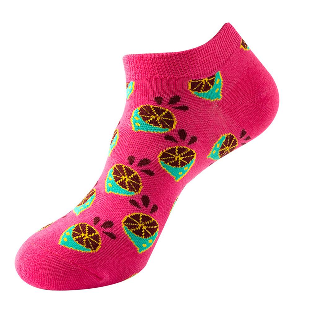 Fashion Funny Men's Hip Hop Harajuku Cartoon Cotton  Fruit Animal Beer Food Happy Casual Business Short Socks Gift Dropship