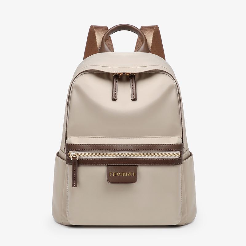 

Рюкзак большой вместимости женский 2025 высокий уровень нишевый рюкзак из ткани Оксфорд легкий универсальный модный школьный рюкзак женская сумка тренд абрикосовый