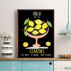 Fruit lemon Vintage Posters Sticky Whitepaper Prints Posters Artwork Posters Wall Stickers