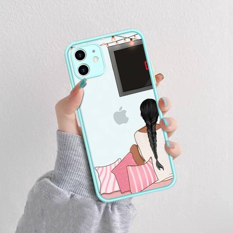 Pouzdro na telefon Girls Bff Best Friends Forever pro iPhone X XR XS 7 8 Plus 11 12 13 pro MAX 13mini průhledné matné pouzdro