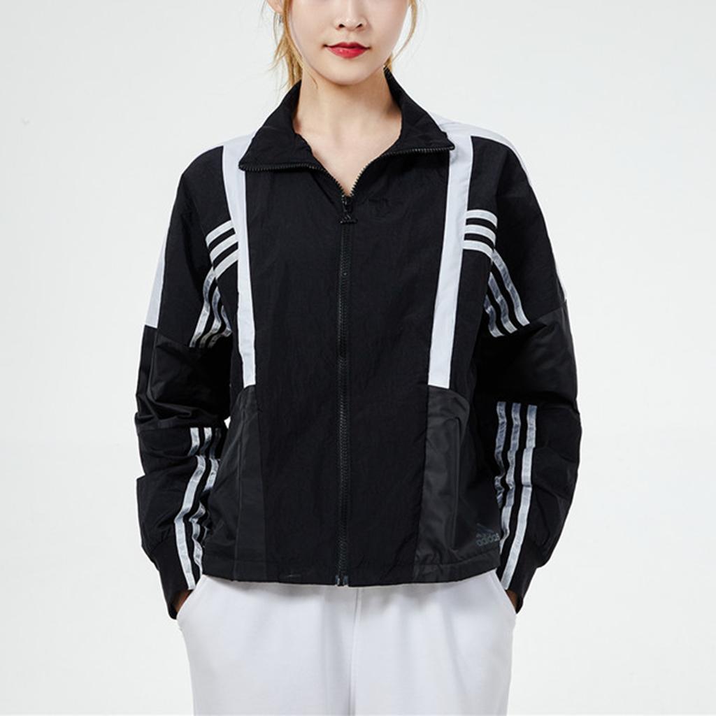 Adidas Sports Running Training Wear-Resistant Casual Hooded Jacket Women Jackets Black H09730