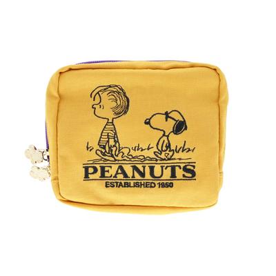Sunstar Stationery Snoopy Pouch Square PEANUTS 75th Anniversary Yellow S2333929
