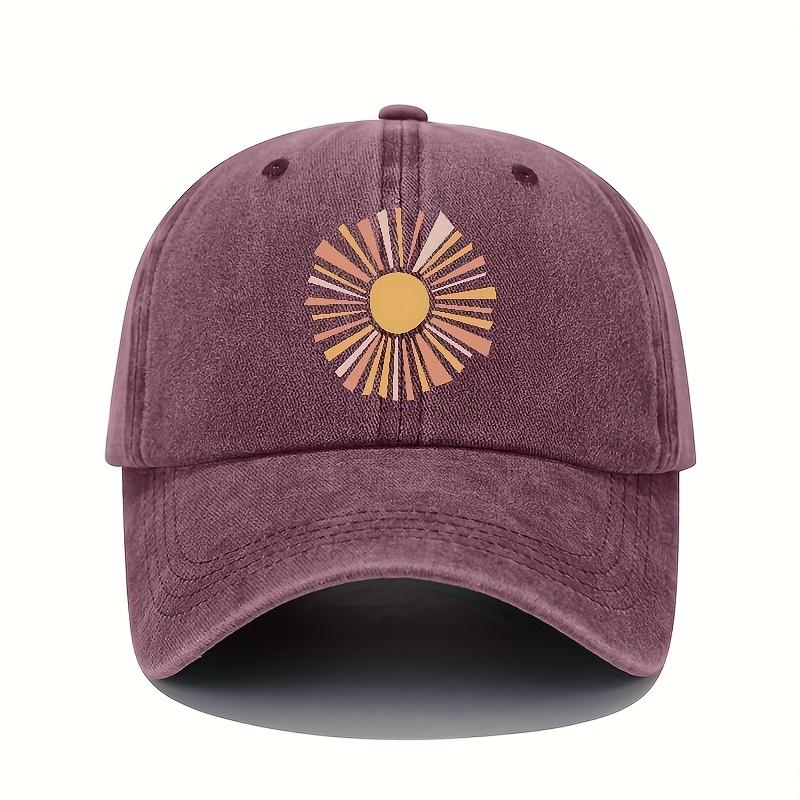 Sun Print Baseball Cap, Adjustable for Both Men and Women, Seasonal Casual Cap, Fashionable Headwear