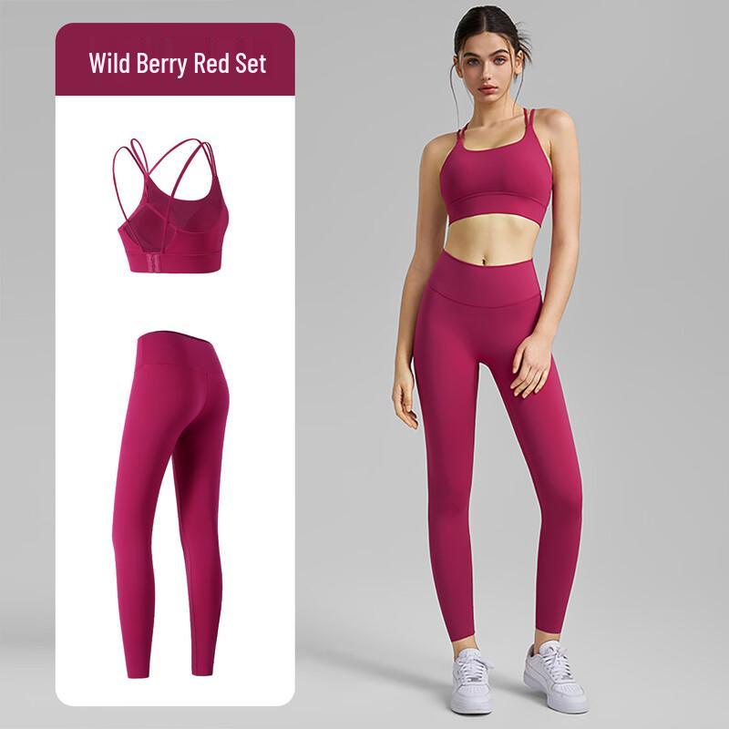 WEZHO Women's Criss-Cross Back 'Naked Feel' Yoga Set