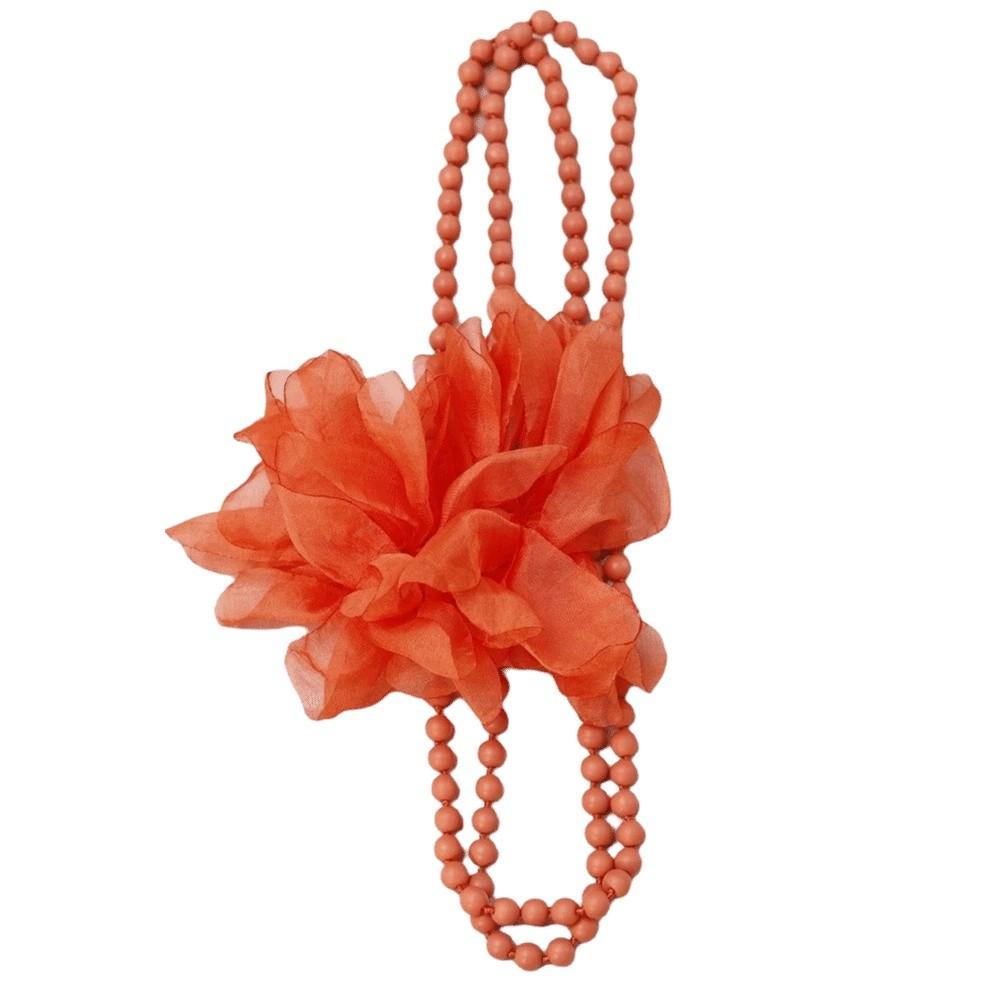 Handcrafted Glass Beads Big Flower Necklace Flower Designing Waist Chain  Everyday Outfits