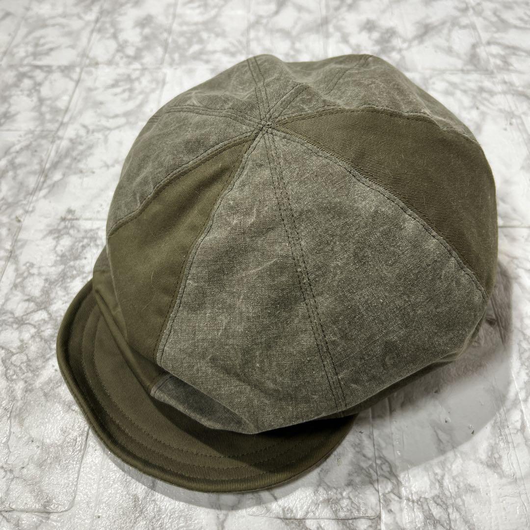 

[USED] Go West Olive Green Newsboy Cap with 6-Panel Design