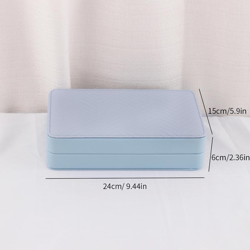  Leather Jewelry Box Light Luxury Earrings Necklace Storage Box with Lock Jewelry Organizers Storage