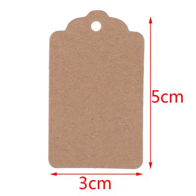 100Pcs Blank Kraft Jewelry Price Label String Price Tags With String 20M