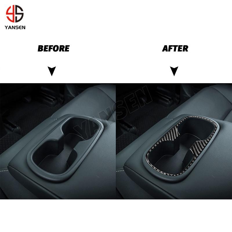Carbon Fiber for Toyota Corolla 2019 2020 2021 2022 2023 2024 Rear Cup Holder Cover Trim Car Accessories