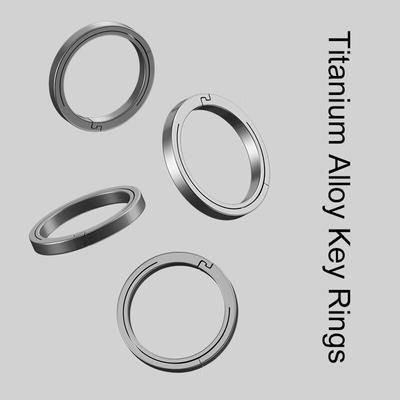 Titanium Alloy Key Rings for Keychains Quick Release Side Pushing Key Organizer