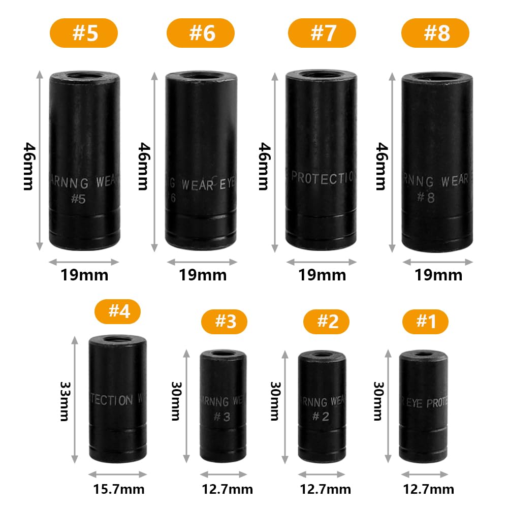 Bestgle 8 Piece Tap Socket Tap Socket Conversion Adapter and Drive External Tap Adapter for Home Impact Wrench Set, Set, 1/4" 3/8" Automotive, Repair,