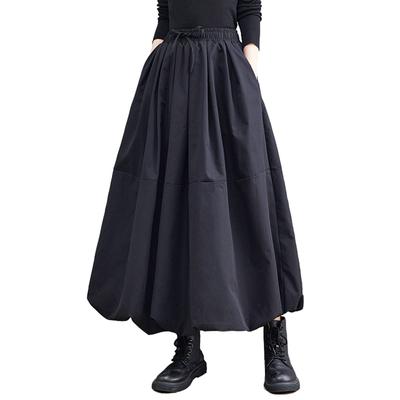 DONLAONE Long Fluffy Balloon Loose with Maxi Plus Solid Winter Women's Midi-Length Skirt, Pattern, Cute, Fit, Pockets, Slimming, Length, Sizes, Color,
