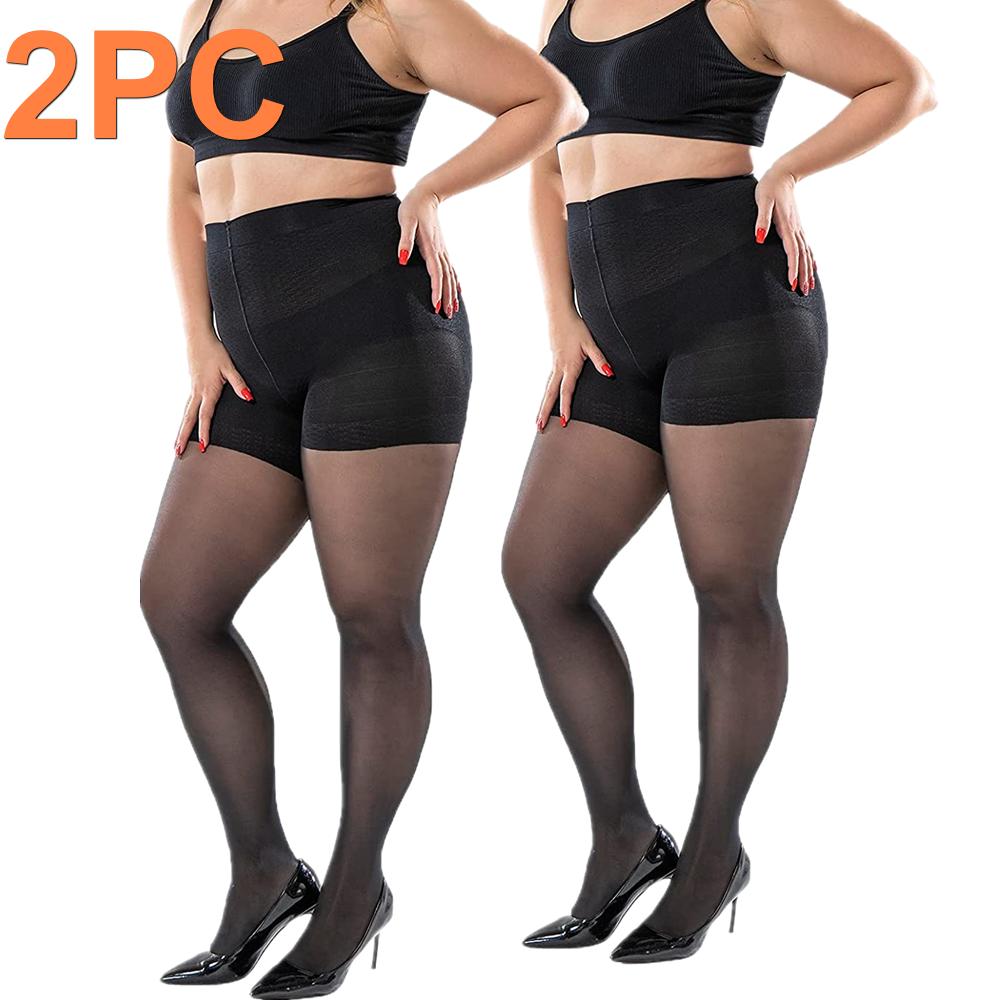 New 40D Women Black PLUS SIZE S-3XL CONTROL TOP Shaping Tights Ladies Confort Lift Hip Nylon Hosiery Pantyhose