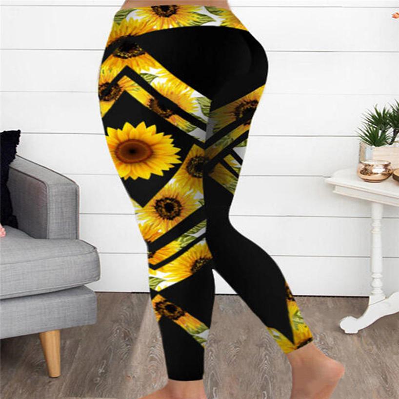 Yoga Pants Tights Fashion European and American Women's Sunflower Print  Sexy Tight Sports Outdoor купить недорого — выгодные цены, бесплатная  доставка, реальные отзывы с фото — Joom